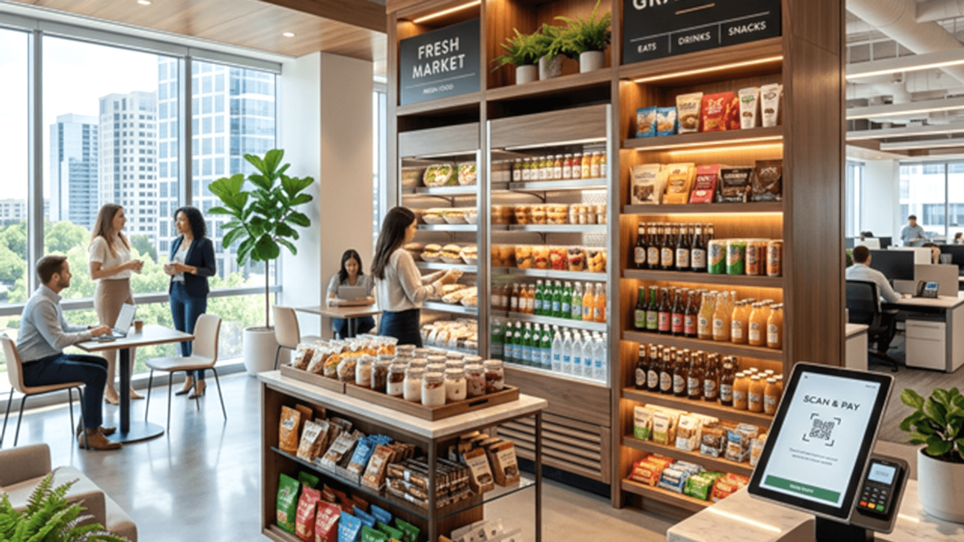 Vending machine and micro market service for Pennington workplaces